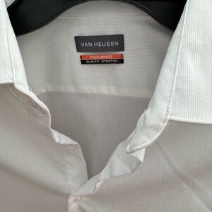 Van Heusen Men's White Slim Fit Shirt